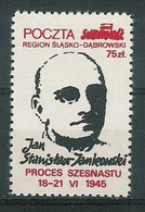 Poland SOLIDARITY (S621): Process Of Sixteen Jan Stanislaw Jankowski - Viñetas Solidarnosc