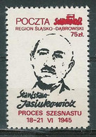 Poland SOLIDARITY (S637): Process Of Sixteen Stanislaw Jasiukowicz - Solidarnosc Labels