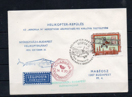 HUNGARY - 1974- NYIRWEGYHAZA TO BUDAPEST FIRTS FLIGHT COVER - Cartas & Documentos