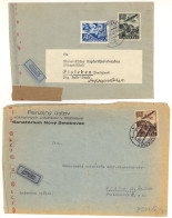 Slovakia Two Air CVRs Sent To Germany And To Protectorate Bohemia-Moravia - Lettres & Documents