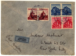 Slovakia  Air CVR Sent To USA - Storia Postale