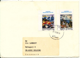 Yugoslavia Cover Sent To Denmark 21-12-1988 With Complete Set European Protection Of Nature - Covers & Documents