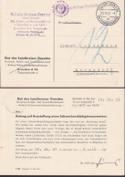 Behörde Dresden Gebührenpflichtige Dienstsache Nachgebühr Siegelstempel Hammer/Ährenkranz 1953, Dienstpost, Nachträglich - Briefe U. Dokumente