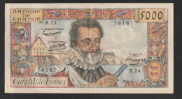 Billet 5000 Francs Henri IV Du 3 10 1957 Qualité Sup - 5 000 F 1942-1947 ''Empire Français''