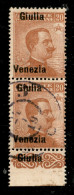 Occupazioni I Guerra Mondiale - Venezia Giulia - 1918 - Coppia Del 20 Cent Michetti (23d + 23db) Con Soprastampa Spostat - Sonstige & Ohne Zuordnung