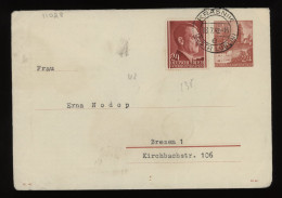 General Government 1942 Krasnik Stationery Envelope To Bremen__(11028) - General Government