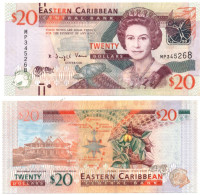 Eastern Caribbean Central Bank 20 Dollars ND 2008 QEII P-49 UNC - Caraïbes Orientales