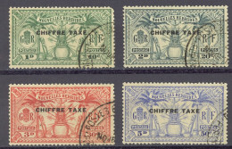 New Hebrides, French Sc# J1-J4 SG# FD53/6 Used 1925 10c-15c Nouvelles Hebrides - Used Stamps
