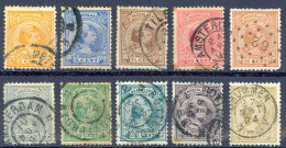 Netherlands Sc# 40-49 Used 1891-1894 3c-50c Coat Of Arms - Used Stamps