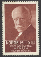 Norway Sc# B6 MH 1935 Fridtjof Nansen - Ungebraucht
