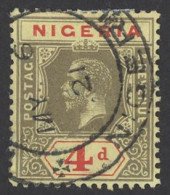 Nigeria Sc# 27a (Die I) Used 1932 4p King George V - Nigeria (...-1960)