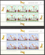 New Zealand Sc# B77a-B78a MNH Miniature Sheets/6 1969 Boys Playing Cricket - Used Stamps