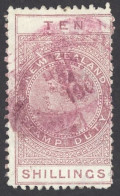 New Zealand Sc# AR12 Used 1882 10sh Queen Victoria  - Postal Fiscal Stamps