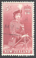 New Zealand Sc# 300 Used (a) 1953-1957 5sh Queen Elizabeth II - Oblitérés