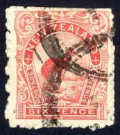 New Zealand Sc# 93 Used 1899-1900 6p Rose Scenes - Used Stamps