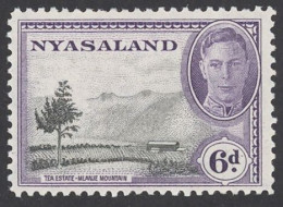 Nyasaland Protectorate Sc# 74 MH (a) 1945 6p King George VI Definitives - Nyassaland (1907-1953)