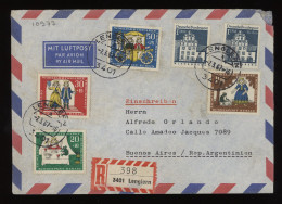 Germany BRD 1967 Lenglern Registered Air Mail Cover To Argentina__(10977) - Briefe U. Dokumente