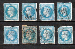 29 YT Oblitéré 8 Ex - 1863-1870 Napoleon III With Laurels