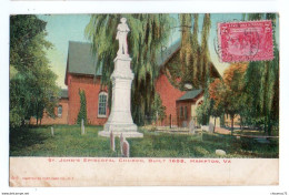 (Etats-Unis) VA - Virginia 026, Hampton, Post Card A-6, St John's Episcopal Church, Dos Non Divisé - Hampton