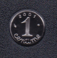 1 CENTIME EPI INOX 2001 ISSUE DU COFFRET BE - 1 Centime