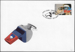 Slovénie 2002 Y&T 369 FDC. Coupe Du Monde De Football. Sifflet - 2002 – Corea Del Sud / Giappone