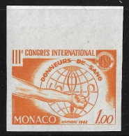 Monaco. 598**. Essais Non Dentelés, Donneurs De Sang . - Variétés