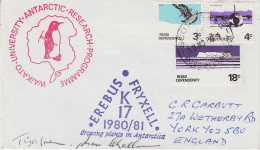 Ross Dependency Erebus Fryxell 2 Signatures  Ca Scott Base 18 NOV 1980 (SO165) - Lettres & Documents