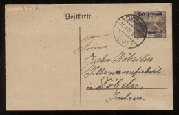 Saargebiet 1922 Elversberg Stationery Card To Döbeln__(8342) - Interi Postali