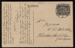 Saargebiet 1921 Völklingen Overprinted Stationery Card__(8341) - Interi Postali