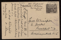 Saargebiet 1921 Homburg Stationery Card To Frankfurt__(8289) - Interi Postali