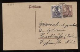 Saargebiet 1920 Homburg 15pf Stationery Card__(8318) - Postwaardestukken