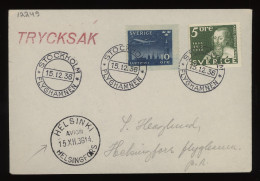 Sweden 1936 Stockholm Air Mail Cover To Finland__(12249) - Briefe U. Dokumente