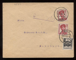 Saarpost 1949 Merzig Cover To Rohrbach__(8583) - Blocks & Sheetlets