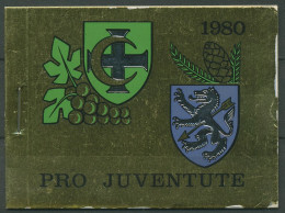 Schweiz 1980 Pro Juventute Wappen Markenheftchen 0-74 Gestempelt (C62091),Mängel - Carnets