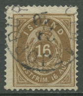 Island 1876 Ziffer Mit Krone Im Oval 9 A Gestempelt VAPNAFJORDUR - Used Stamps