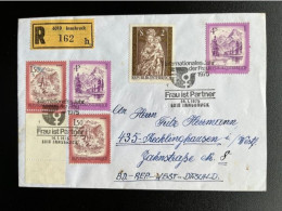 AUSTRIA 1975 REGISTERED LETTER INNSBRUCK TO RECKLINGHAUSEN 14-01-1975 OOSTENRIJK OSTERREICH EINSCHREIBEN - Lettres & Documents