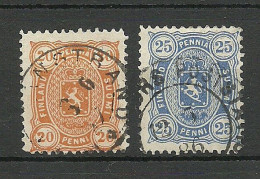 FINLAND FINNLAND 1885  Michel 22 - 23 O - Gebraucht