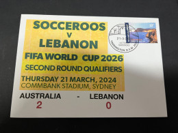 24-3-2024 (3 Y 52) Football - FIFA World Cup 2026 Qualifier - Australia Socceroos (2) V Lebanon (0) 21-3-2024 In Sydney - Andere & Zonder Classificatie