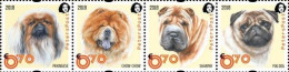 Finland 2018 Year Of Dog Chinese New Year Peterspost Strip Of 4 Stamps MNH - Ungebraucht