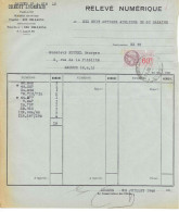 BANQUE CREDIT LYONNAIS - Agence De Saumur -  Relevé Numérique 1940 - Actions Ateliers De St Nazaire - Timbre Fiscal 60c - Banco & Caja De Ahorros