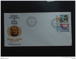 Virgin Islands Iles Vierges 1974 FDC  Sir Winston Churchill - Sir Winston Churchill