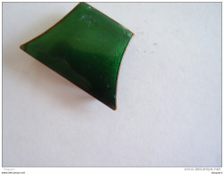 Vintage Deel Gesp Groene émail Partie D'une Boucle De Ceinture Vert émail 3 X 2 Cm - Ceintures & Boucles