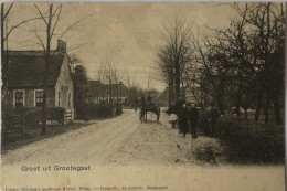 Grootegast (Grn.) Groet Uit (het Dorp) Geanimeerd 19?? Vlekkig - Andere & Zonder Classificatie