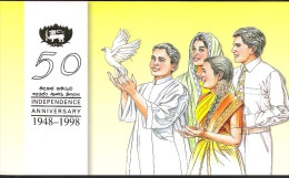 SRI LANKA RARE RED SERIAL NUMBER  P114a 200 RUPEES 1998 # N/1 048829   + FOLDER UNC. - Sri Lanka