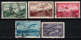 Roumanie 1931 Mi 419-23 (Yv PA 14-8), Obliteré - Other & Unclassified