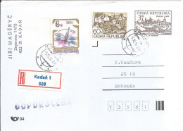COB 1 A Czech Republic  Prague Of Wolgemuth 1994 R 328 Used In Kadan/Kaaden Dragonfly - Enveloppes
