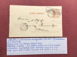 Buenos Aires Carte Lettre 1892 Voir Descriptif - Buenos Aires (1858-1864)
