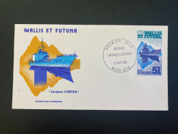 Enveloppe 1er Jour "Le Ravitailleur Jacques Cartier" 16/09/1985 - PA146 - Wallis Et Futuna - Bateaux - Marine Nationale - FDC