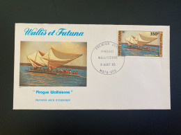 Enveloppe 1er Jour "Pirogue Walisienne" 09/08/1985 - PA145 - Wallis Et Futuna - Bateaux - FDC