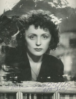 Edith Piaf (1915-1963) - French Singer - Rare Nice Oversized Photo Signed - 40s - Singers & Musicians